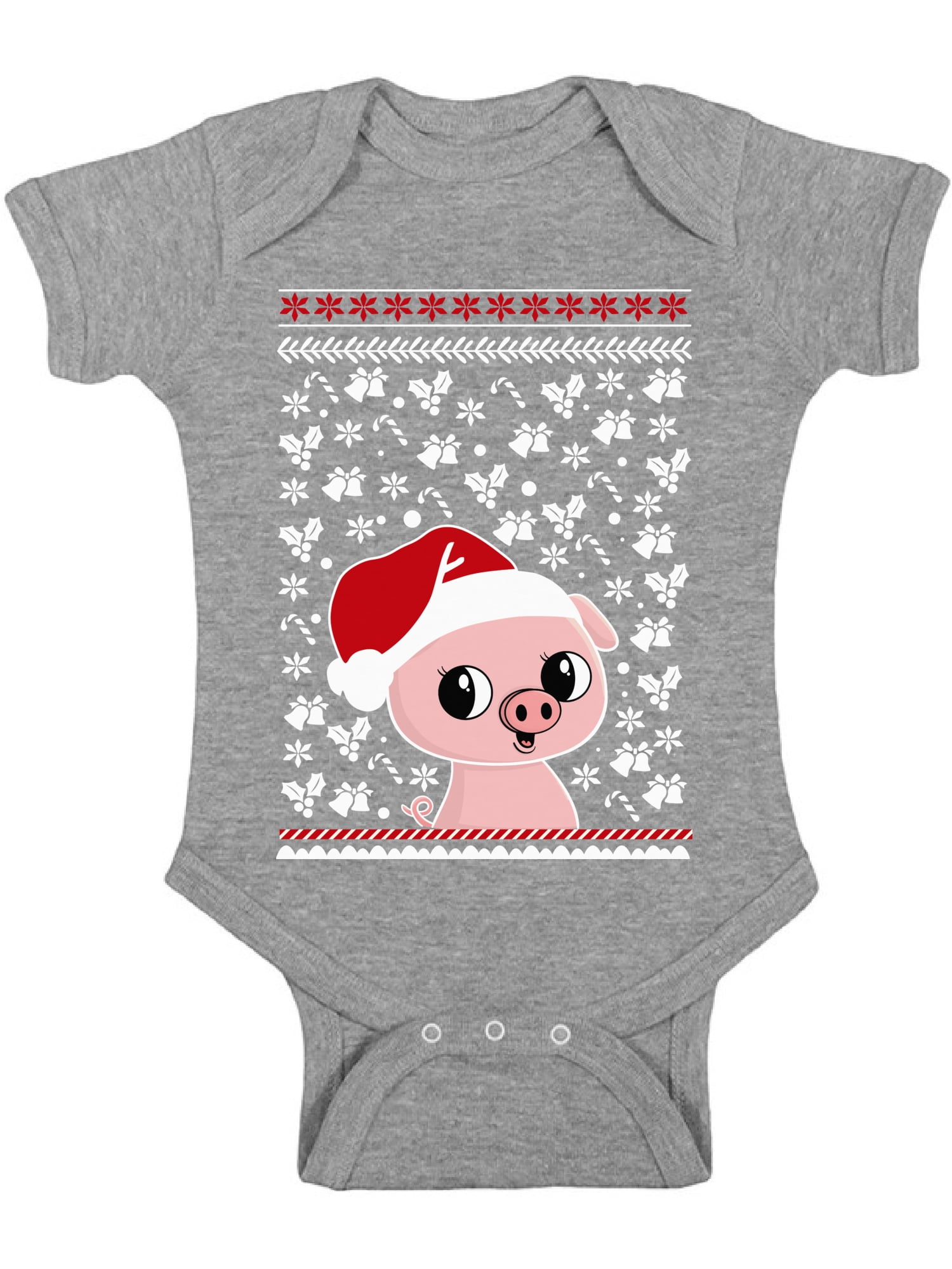 Awkward Styles Xmas Baby Outfit Bodysuit Pig Christmas Pattern Romper ...