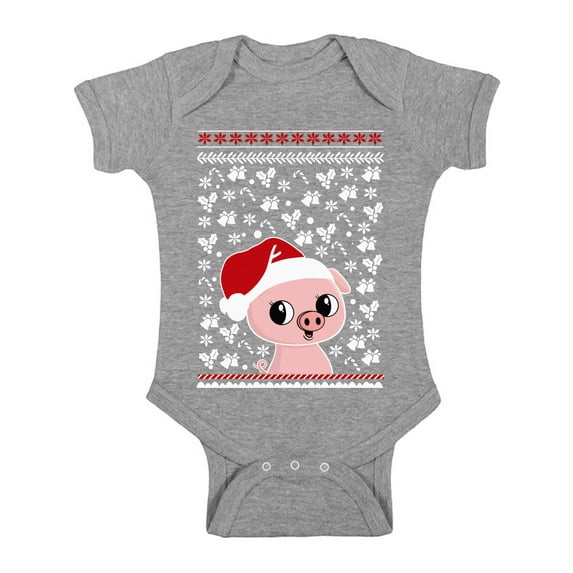 Awkward Styles Xmas Baby Outfit Bodysuit Pig Christmas Pattern Romper
