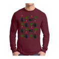 thumbnail image 1 of Awkward Styles Xmas Cat Christmas Sweater Long Sleeve T-shirt For Men, 1 of 4
