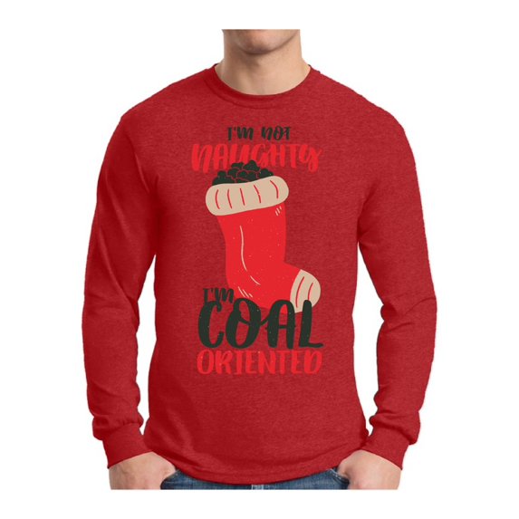 Awkward Styles Xmas Coal Christmas Sweater Long Sleeve T-Shirt for Men