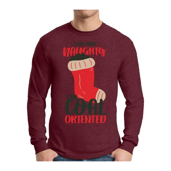 Awkward Styles Xmas Coal Christmas Sweater Long Sleeve T-Shirt for Men
