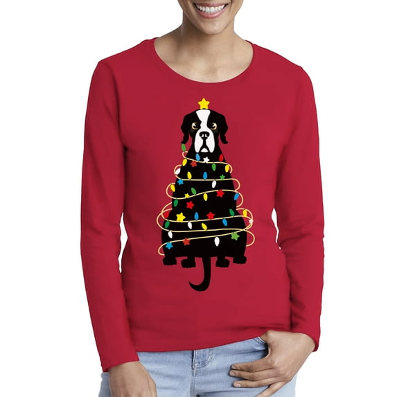 Awkward Styles Xmas Dog Christmas Sweater Long Sleeve T-shirt For Women