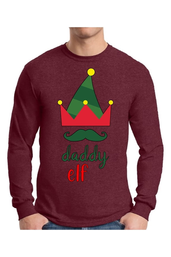 Xmas Elf Daddy Christmas Sweater Long Sleeve T-shirt For Men