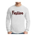 thumbnail image 1 of Awkward Styles Xmas Festive Plaid Christmas Sweater Long Sleeve T-shirt For Men, 1 of 4
