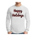thumbnail image 1 of Awkward Styles Xmas Happy Holidays Plaid Christmas Sweater Long Sleeve T-shirt For Men, 1 of 4