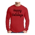 thumbnail image 1 of Awkward Styles Xmas Happy Holidays Plaid Christmas Sweater Long Sleeve T-shirt For Men, 1 of 4