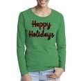 thumbnail image 1 of Awkward Styles Xmas Happy Holidays Plaid Christmas Sweater Long Sleeve T-shirt For Women, 1 of 3