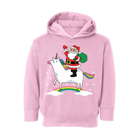 Awkward Styles Xmas Hoodie for Girls Boys Toddler Unicorn Santa Christmas Rainbow Sweatshirt