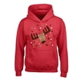 thumbnail image 1 of Awkward Styles Xmas Hoodies for Kids Youth Brown Christmas Deer Sweatshirt, 1 of 4