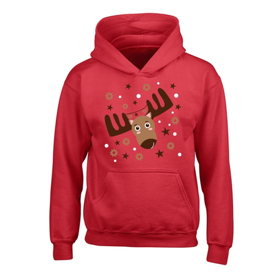 Awkward Styles Xmas Hoodies for Kids Youth Brown Christmas Deer Sweatshirt