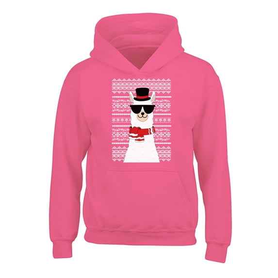 Awkward Styles Xmas Hoodies for Kids Youth Christmas Llama Sweatshirt