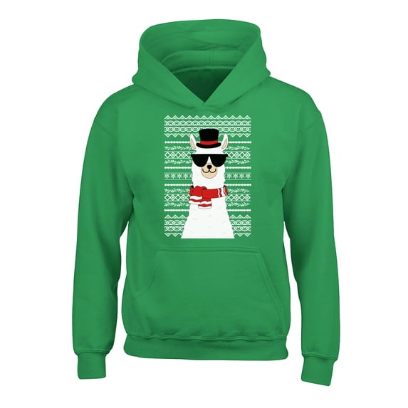 Awkward Styles Xmas Hoodies for Kids Youth Christmas Llama Sweatshirt
