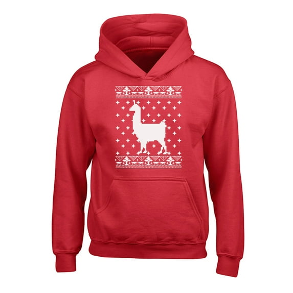 Awkward Styles Xmas Hoodies for Kids Youth Christmas Llama Sweatshirt