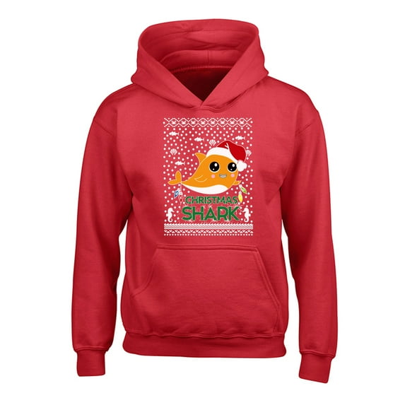 Awkward Styles Xmas Hoodies for Kids Youth Cute Christmas Shark Sweatshirt