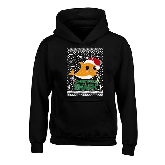 Awkward Styles Xmas Hoodies for Kids Youth Cute Christmas Shark Sweatshirt