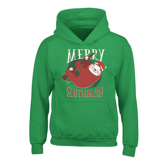 Awkward Styles Xmas Hoodies for Kids Youth Merry Slothmas Christmas Sweatshirt