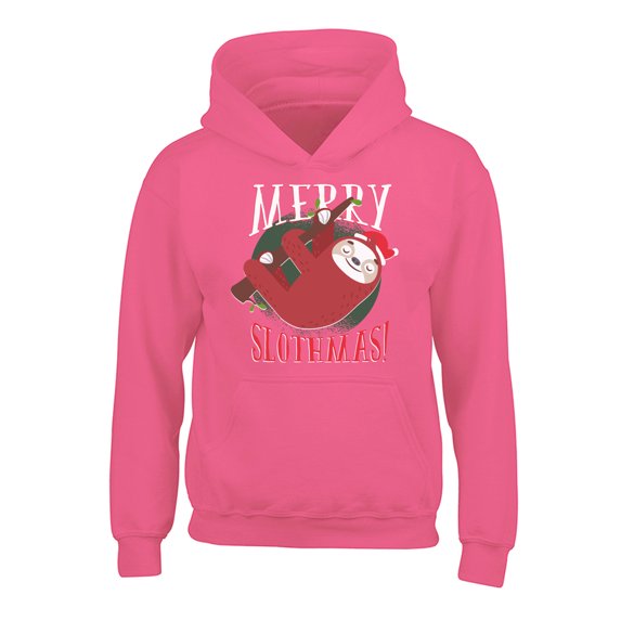 Awkward Styles Xmas Hoodies for Kids Youth Merry Slothmas Christmas Sweatshirt