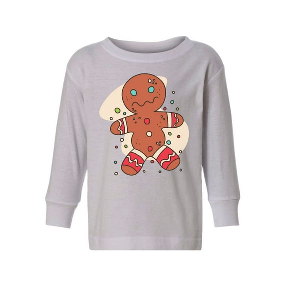 Awkward Styles Xmas Long Sleeve Shirt for Boys Girls Toddler Funny Christmas Gingerbread Shirt