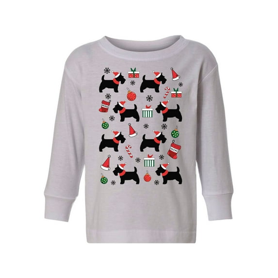 Awkward Styles Xmas Long Sleeve Shirt for Girls Boys Dogs Christmas Pattern Shirt