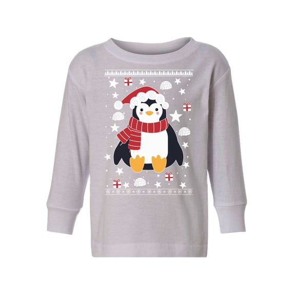 Awkward Styles Xmas Long Sleeve Shirt for Girls Boys Penguin Christmas Pattern Shirt