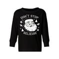 thumbnail image 1 of Awkward Styles Xmas Long Sleeve Shirt for Girls Boys Toddler Don't Stop Believin Christmas Shirt, 1 of 4