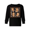 thumbnail image 1 of Awkward Styles Xmas Long Sleeve Shirt for Girls Boys Toddler Gingerbread Ninja Christmas Pattern Shirt, 1 of 4