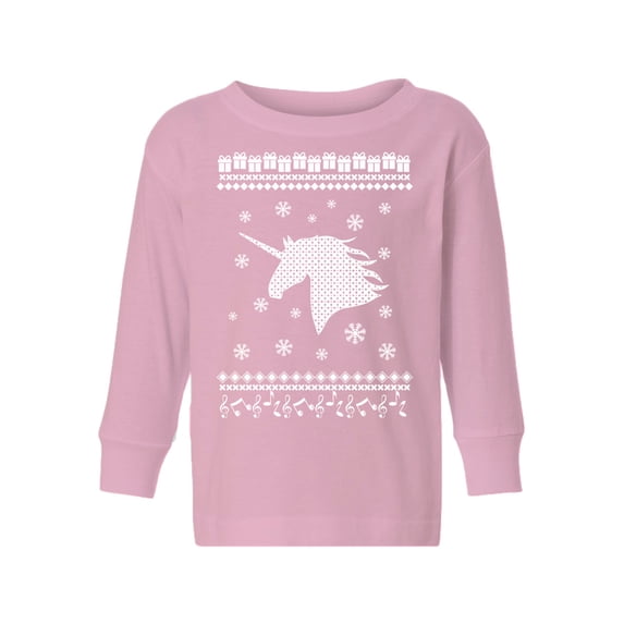 Awkward Styles Xmas Long Sleeve Shirt for Girls Boys White Christmas Unicorn Shirt