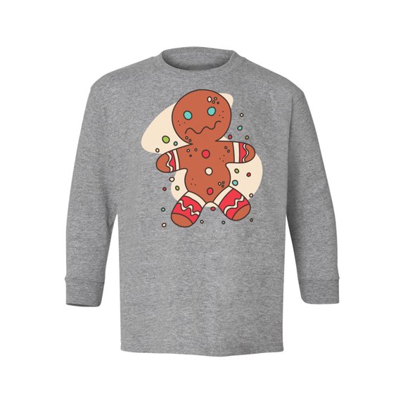 Awkward Styles Xmas Long Sleeve Shirt for Kids Youth Boys Girls Funny Christmas Gingerbread Shirt