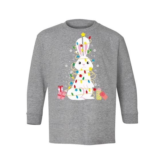 Awkward Styles Xmas Long Sleeve Shirt for Kids Youth Boys Girls Rabbit Christmas Tree Shirt