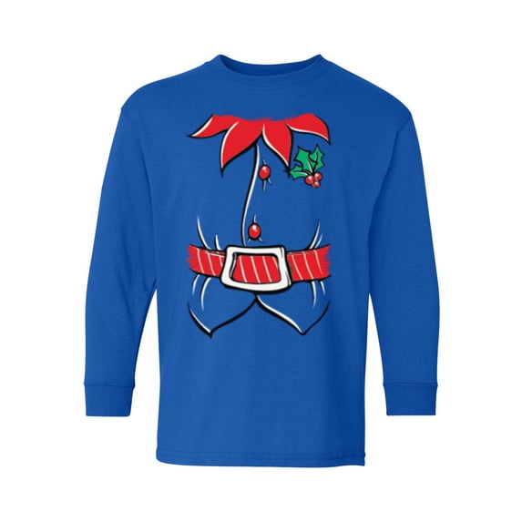 Awkward Styles Xmas Long Sleeve Shirt for Kids Youth Girls Boys Adorable Christmas Elf Suit Shirt