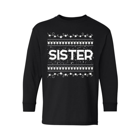 Awkward Styles Xmas Long Sleeve Shirt for Kids Youth Girls Sister Christmas Pattern Shirt