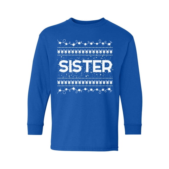 Awkward Styles Xmas Long Sleeve Shirt for Kids Youth Girls Sister Christmas Pattern Shirt