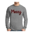 thumbnail image 1 of Awkward Styles Xmas Merry Plaid Christmas Sweater Long Sleeve T-shirt For Men, 1 of 4