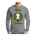 thumbnail image 1 of Awkward Styles Xmas Mooey Christmas Sweater Long Sleeve T-shirt For Men, 1 of 4