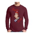 thumbnail image 1 of Awkward Styles Xmas Papa Sloth Christmas Sweater Long Sleeve T-shirt For Men, 1 of 4