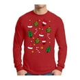 thumbnail image 1 of Awkward Styles Xmas Pattern Ugly Christmas Sweater Long Sleeve T-shirt For Men, 1 of 3