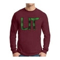 thumbnail image 1 of Awkward Styles Xmas Plaid Lit Christmas Sweater Long Sleeve T-shirt For Men, 1 of 4