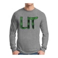 thumbnail image 1 of Awkward Styles Xmas Plaid Lit Christmas Sweater Long Sleeve T-shirt For Men, 1 of 4
