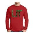 thumbnail image 1 of Awkward Styles Xmas Plaid Lit Christmas Sweater Long Sleeve T-shirt For Men, 1 of 4