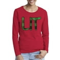 thumbnail image 1 of Awkward Styles Xmas Plaid Lit Christmas Sweater Long Sleeve T-shirt For Women, 1 of 3