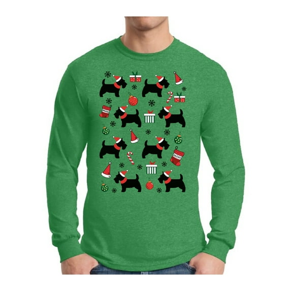 Awkward Styles Xmas Puppy Dog Christmas Sweater Long Sleeve T-shirt For Men