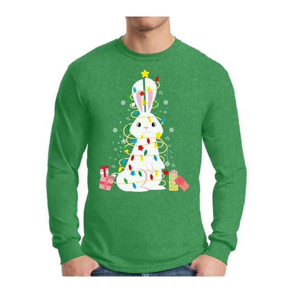 Awkward Styles Xmas Rabbit Christmas Sweater Long Sleeve T-shirt For Men