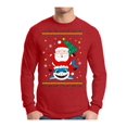 thumbnail image 1 of Awkward Styles Xmas Santa Shark Christmas Sweater Long Sleeve T-shirt For Men, 1 of 4