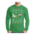 thumbnail image 1 of Awkward Styles Xmas Santa Unicorn Ugly Christmas Sweater Long Sleeve T-shirt For Men, 1 of 4