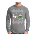 thumbnail image 1 of Awkward Styles Xmas Santa Unicorn Ugly Christmas Sweater Long Sleeve T-shirt For Men, 1 of 4