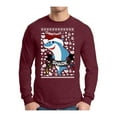 thumbnail image 1 of Awkward Styles Xmas Shark Christmas Sweater Long Sleeve T-shirt For Men, 1 of 4