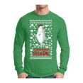 thumbnail image 1 of Awkward Styles Xmas Shark in Hat Christmas Sweater Long Sleeve T-shirt For Men, 1 of 4