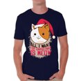 thumbnail image 1 of Awkward Styles Xmas Shirts for Men All I Want for Christmas is Meow T-Shirt, 1 of 4