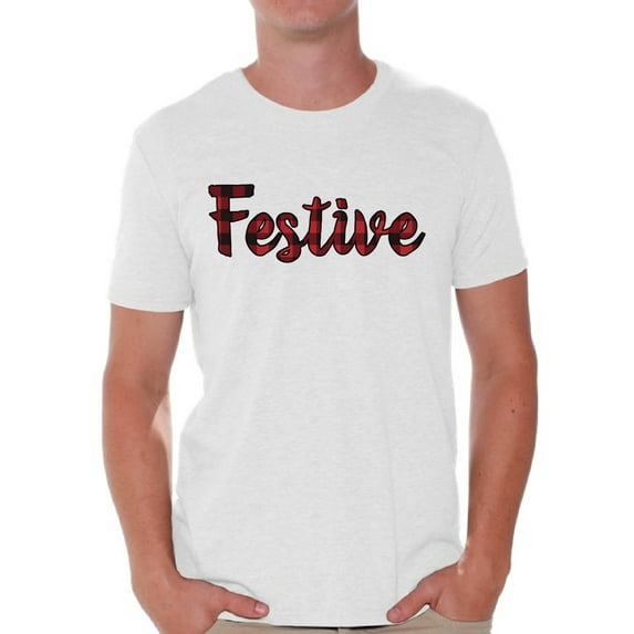 Awkward Styles Xmas Shirts for Men Christmas Festive Plaid T-Shirt