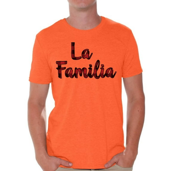 Awkward Styles Xmas Shirts for Men Christmas La Familia Plaid T-Shirt
